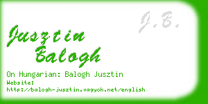 jusztin balogh business card